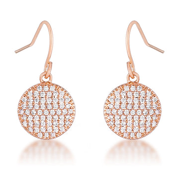 .6 Ct Elegant CZ Plated Disk Earrings